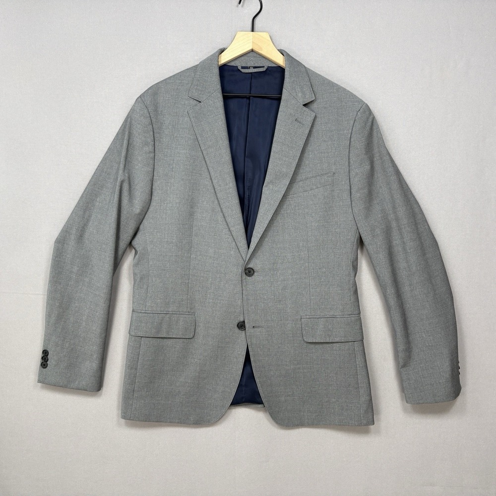 Bonobos Grey Marzotto Wool Stretch Unstructured Blazer 40R Athletic Fit